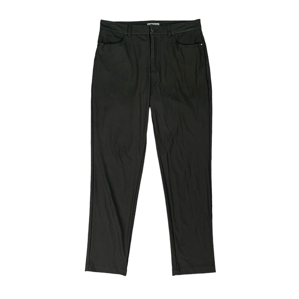 VRST Pants Mens 32 Black Slim Leg Flat Front Moisture Wicking Golf Chino